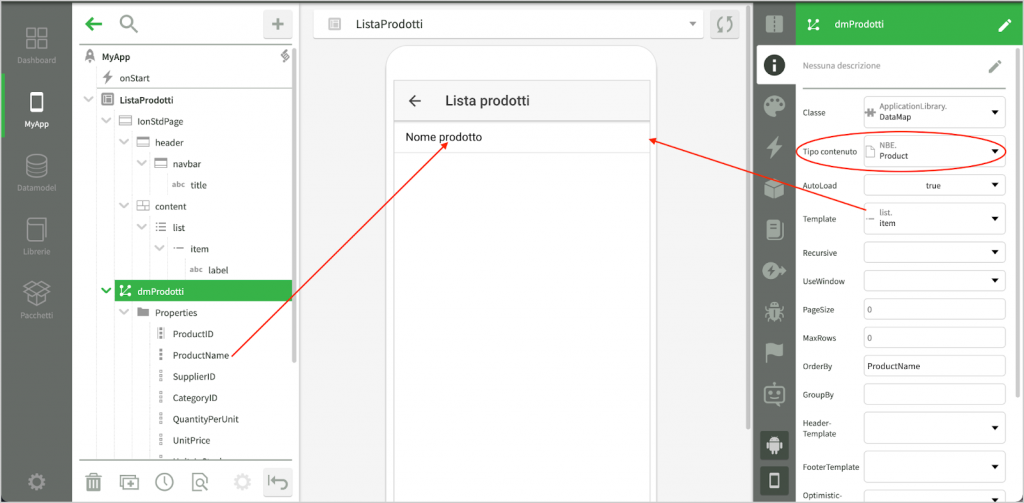 Creazione di liste di documenti Instant Developer datamap 01 Instant Developer