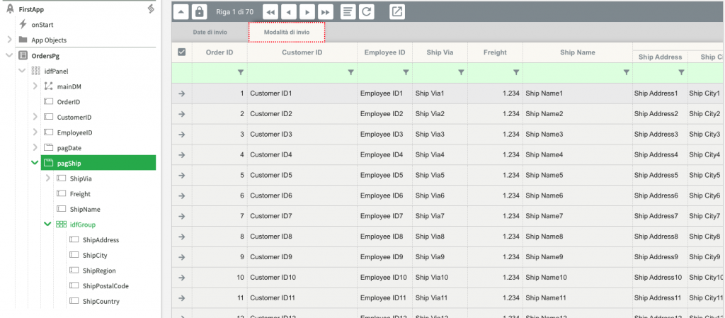 Anatomia di un pannello Instant Developer immagine 14 Instant Developer