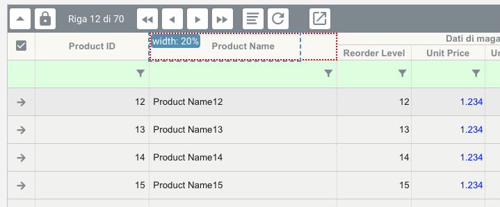Anatomia di un pannello Instant Developer immagine 6 Instant Developer