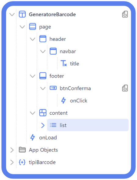 Integrazione di librerie JavaScript per generare barcode con Instant Developer Cloud