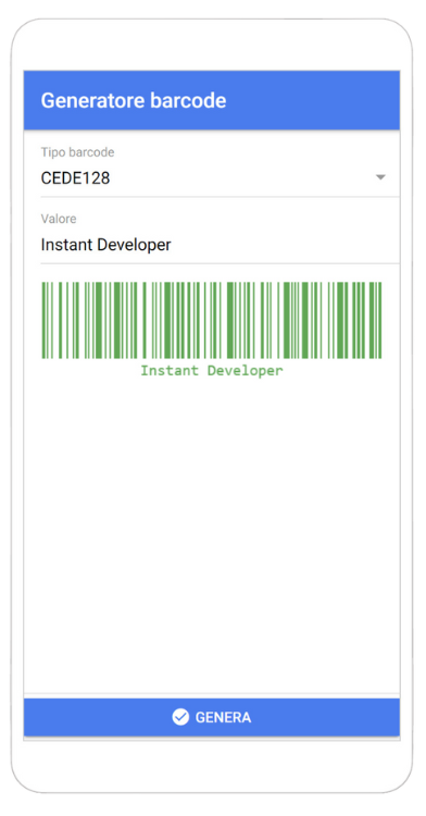 Integrazione di librerie JavaScript per generare barcode con Instant Developer Cloud