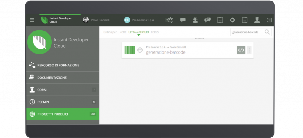 Integrazione di librerie JavaScript per generare barcode con Instant Developer Cloud